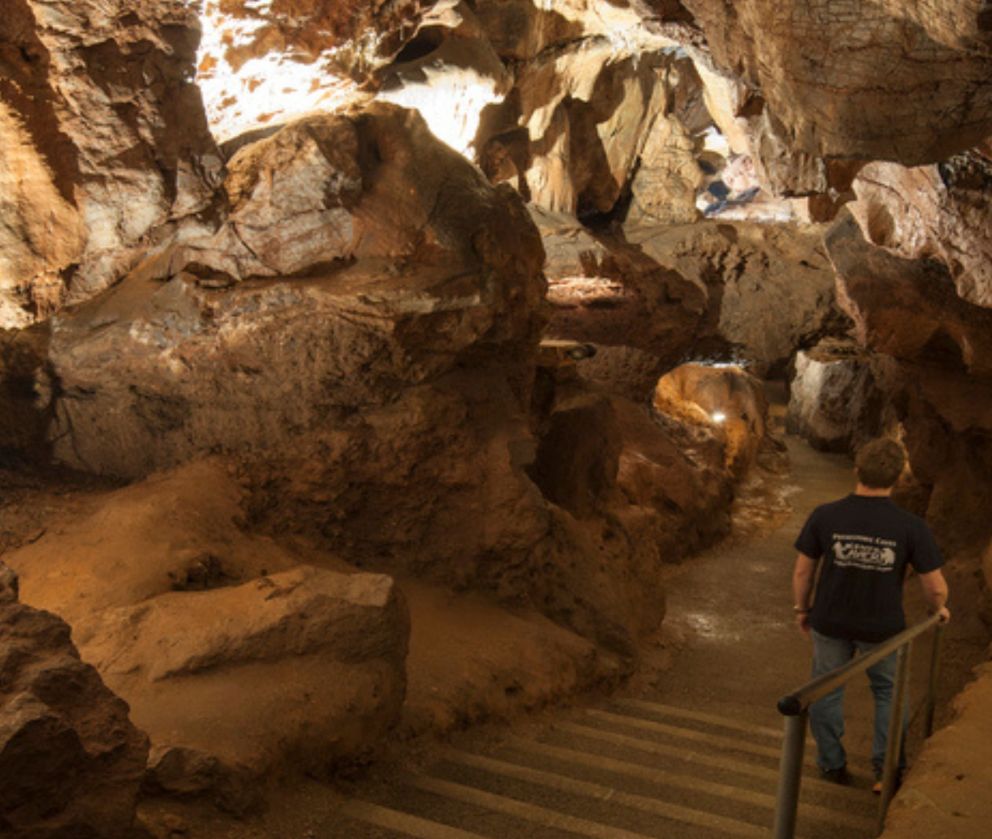 Stairs in the cave | Accessibility at Kents Cavern