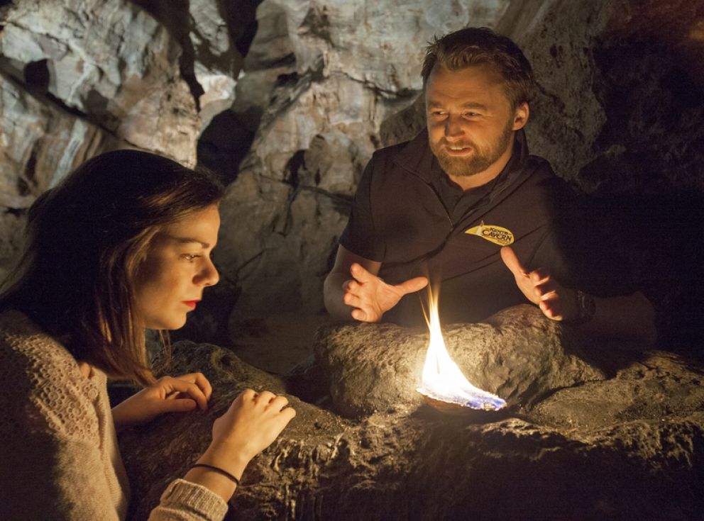Shell fire at Kents Cavern